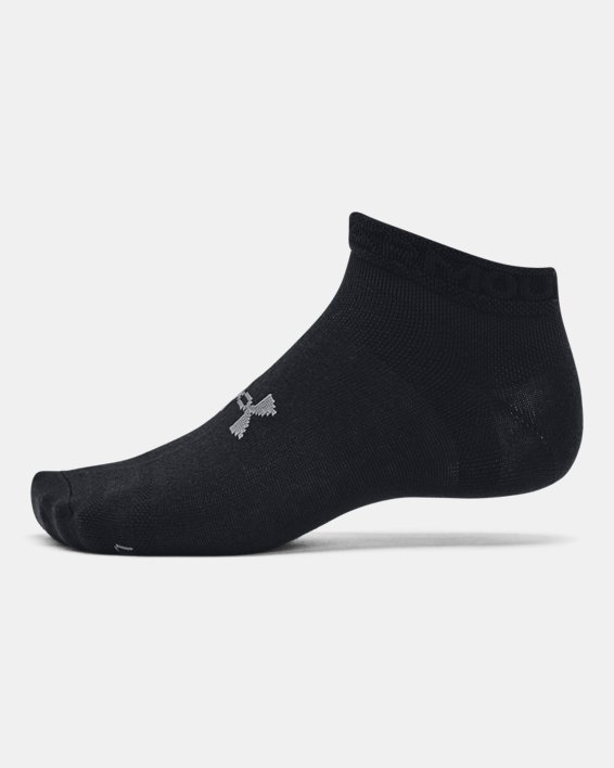 Unisex UA Essential 3-Pack Low Socks in Black image number 3